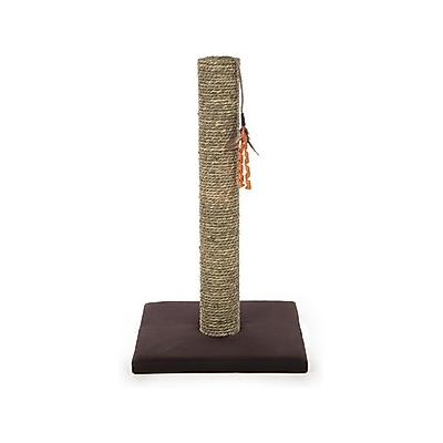 SmartyKat Simply Scratch Seagrass Cat Scratch Post with Feather Cat Toy