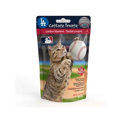 Team Treatz CatEatz Treatz MLB Dodgers Chicken Flavor Tartar Control Dental Cat Treats
