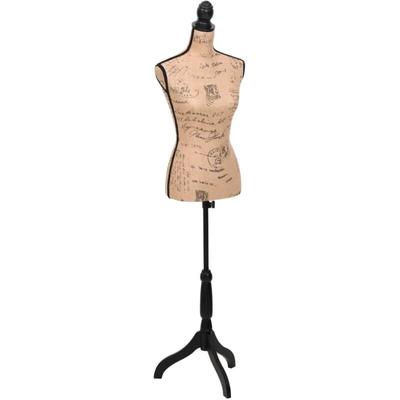 Damenbüste Schneiderpuppe Büste Torso Angezogen Mannequin Jute vidaXL925794