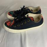 Converse Shoes | Converse All Star Chuck Taylor Black/Cherry Red Egret Floral Sneakers | Color: Black/Red | Size: 5