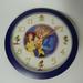 Disney Wall Decor | Disney Beauty & Beast Wall Clock 10" - Belle, Beast, Roses | Color: Blue/Yellow | Size: Os