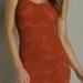 Free People Dresses | Free People Intimately Medallion Bodycon Dress Crimson Rust With Pink Lining M/L | Color: Orange/Pink | Size: M/L