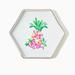 Lilly Pulitzer Jewelry | Lilly Pulitzer Pineapple Trinket Dish Gold Jewelry Tray Hexagon Ceramic Gift Her | Color: Gold/White | Size: 5.5”