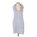 Simply Noelle Casual Dress - Shift Plunge Sleeveless: Blue Dresses - Women's Size X-Small