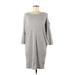 Bobeau Casual Dress - Shift: Gray Marled Dresses - Women's Size Small