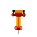 Alessi Corkscrew, Wood in Red/Yellow/Black | 7.09 H x 2.36 W x 2.36 D in | Wayfair ES17