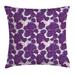 East Urban Home Ambesonne Mauve Throw Pillow Cushion Cover, Unusual Vivid Allium Flower Petals Design Abstract Hippie Victorian Peony Art | Wayfair