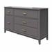 Mr. Kate Stella 4 Drawer 53.54" W Combo Dresser Wood in Gray | 32.87 H x 53.54 W x 16.34 D in | Wayfair 2613408COM