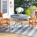 Beachcrest Home™ Fonzell Dining Table Metal in Blue/White | 28.25 H x 39.5 W x 39.5 D in | Outdoor Dining | Wayfair