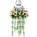 Arlmont & Co. Turnbull Solar Flower Dangler Wind Chime Resin/Plastic/Metal | 28 H x 8 W x 8 D in | Wayfair 71B24FBFD6C643D8A7BE60EEEEEE0896