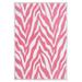 Pink/White 168 x 120 x 0.5 in Living Room Area Rug - Pink/White 168 x 120 x 0.5 in Area Rug - Everly Quinn Zebra Light Pink Area Rug For Living Room, Dining Room, Kitchen, Bedroom, , Made In USA | Wayfair