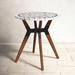 Birch Lane™ Fleur Bistro Outdoor Table Wood/Stone/Concrete/Mosaic in Black/Brown/Gray | 30 H x 30 W x 30 D in | Wayfair