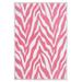 Pink/White 132 x 108 x 0.5 in Living Room Area Rug - Pink/White 132 x 108 x 0.5 in Area Rug - Everly Quinn Zebra Light Pink Area Rug For Living Room, Dining Room, Kitchen, Bedroom, , Made In USA | Wayfair