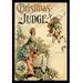 Buyenlarge 'Judge Magazine Christmas Judge' Vintage Advertisement in Blue/Brown/Green | 36 H x 24 W x 1.5 D in | Wayfair 0-587-16092-6C2842