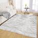 White 24 x 2.36 in Area Rug - Everly Quinn Kove Modern Sheepskin/gray Area Rugs, Floor Carpets High Pile Chair Cover Sheepskin/ | Wayfair