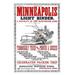 Buyenlarge 'Minneapolis Light Binder' Vintage Advertisement in Black/Gray/Red | 36 H x 24 W x 1.5 D in | Wayfair 0-587-15906-5C2436