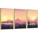 Loon Peak® Boho Style Aluminum Framed Wall Art - 3 Piece Picture Aluminum Frame Print Set On Canvas 7 Canvas | 24.3 H x 48.3 W x 1.65 D in | Wayfair