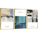 Orren Ellis Abstract Aluminum Framed Wall Art - 3 Piece Picture Aluminum Frame Print Set On Canvas2 Canvas | 16.3 H x 36.3 W x 1.65 D in | Wayfair