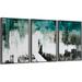 Orren Ellis Abstract Aluminum Framed Wall Art - 3 Piece Picture Aluminum Frame Print Set On Canvas9 Canvas | 16.3 H x 36.3 W x 1.65 D in | Wayfair