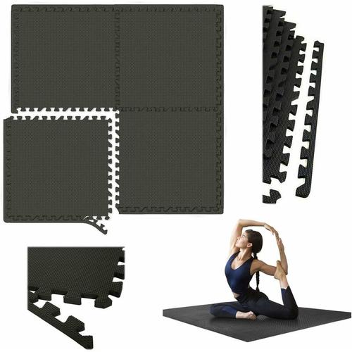 Dayplus - 60 cm x 60 cm eva Weichschaum Bodenmatten – Gym Bodenbelag Set, eva Puzzle Fliesen