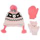 Simple Joys by Carter's Unisex-Baby Hat and Mitten Set Mütze für kaltes Wetter, Rosa/Norweger/Streifen, 2-5 Jahre