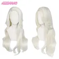 Perruques cosplay princesse Elsa ultraviolette reine des neiges cheveux synthétiques longs