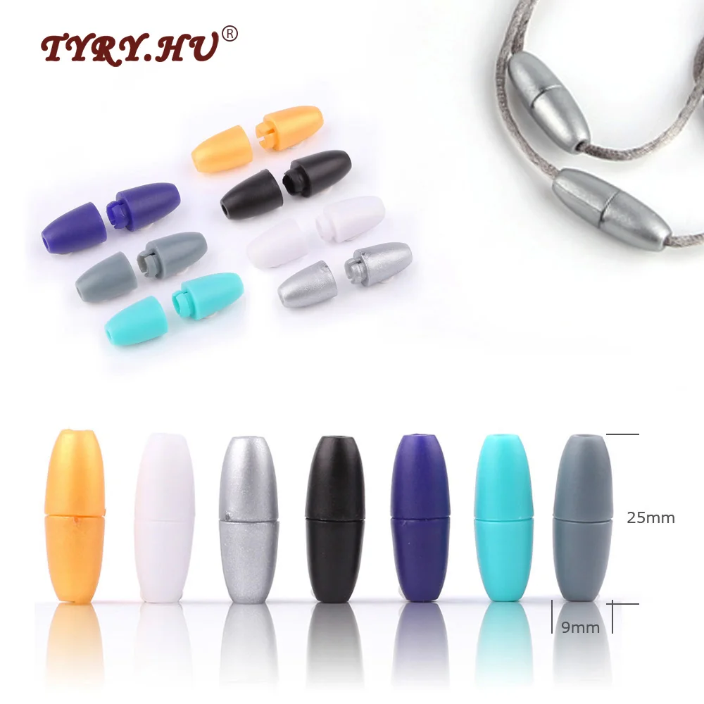 50 paires de fermoirs en plastique détachables pour collier de dentition en Silicone sucette bricolage fermoir de sécurité pour bébé Bracelet chaîne fermoir à homard