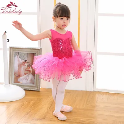 Costume de ballerine nickel é pour filles robe tutu de ballet pour enfants vêtements de danse à