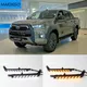 Feux diurnes à LED pour Toyota Hilux Revo Rocco 2020 2021 clignotant jaune DRL lumière du jour