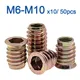 10 pièces/20 pièces M6 M8 M10 alliage de Zinc fer à l'intérieur en acier au carbone douille