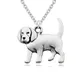 Collier ras du cou en acier inoxydable pour femmes mignon Punk Beagle et chien de dessin animé