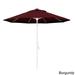 California Umbrella 9' Rd. Aluminum/Fiberglass Rib Market Umb, Deluxe Crank Lift/Collar Tilt, White Finish, Pacifica Fabric