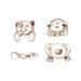 Setting Bear Antique Silver-Plated 2-Piece Bear Sitting 15.5~19.5x13~14mm 2 Pair/pack (3-pack Value Bundle) SAVE $2