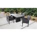 Barbados Rectangular Outdoor Patio Dining Table with 4 Armless Chairs and 2 Chairs w/ Arms