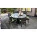 Belle 60 Inch Outdoor Patio Dining Table with 6 Armless Chairs