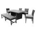 Barbados Rectangular Outdoor Patio Dining Table With 4 Chairs and 1 Bench