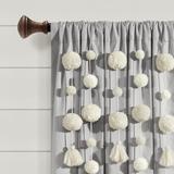 Lush Decor Boho Pom Pom Tassel Linen Window Curtain Panel (Single)