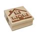 Cute House Heart Window Boxes Square Rubber Stamp Stamping Scrapbooking Crafting - Medium 1.75in