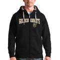 Men's Antigua Black Vegas Golden Knights Wordmark Victory Full-Zip Hoodie