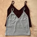 Brandy Melville Tops | 2 Brandy Melville Crop Tops Gently Used Condition | Color: Blue/Pink | Size: One Size