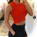 Zara Tops | 1 Day Sale 90s Mod Nwot Zara Orange Ribbed Knit Crop Top | Color: Orange | Size: M