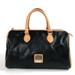 Dooney & Bourke Bags | Dooney & Bourke Pebbled Satin Leather Satchel | Color: Black/Tan | Size: Os