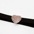 Zara Jewelry | *New* Zara Heart Choker | Color: Black/Gold | Size: Os
