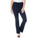 Plus Size Women's Essential Stretch Yoga Pant by Roaman's in Navy (Size 38/40) Bootcut Pull On Gym Workout