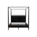 CFC Solid Wood Canopy Bed Wood in Black | 84 H x 65 W x 86 D in | Wayfair HW005-Q-BS