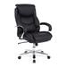 Inbox Zero Simmerman Ergonomic Faux Leather Executive Chair Upholstered in Black/Brown | 45.27 H x 30.7 W x 28.7 D in | Wayfair