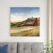Gracie Oaks Old Red Barn Canvas in White | 36 H x 36 W x 1.25 D in | Wayfair DAAE702AF06940BEBEDF08AE3FF91432