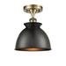 Innovations Lighting Bruno Marashlian Adirondack 8 Inch 1 Light Semi Flush Mount - 516-1C-AB-M14-W