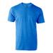 Tultex T202 Fine Jersey T-Shirt in Heather Royal Blue size Medium | Cotton 202