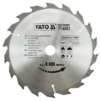 Yato - Kreissägeblatt Sägeblatt Holzsägeblatt 185 x 20 mm 18 Zähne Image
